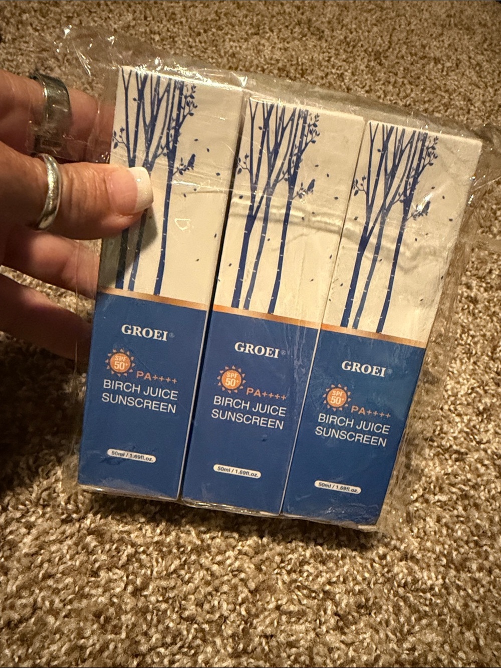 3-pack of Groei Birch Juice SPF 50+ sunscreen - NWOT